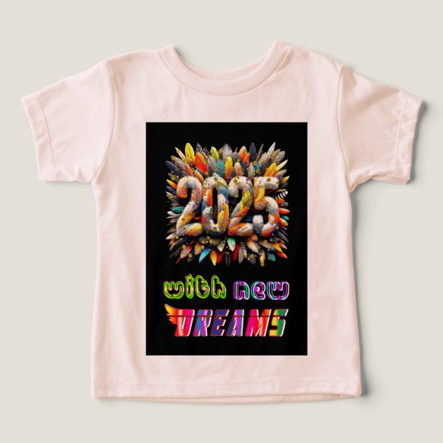 Camiseta 2025 Com Novos Sonhos (Design frontal)