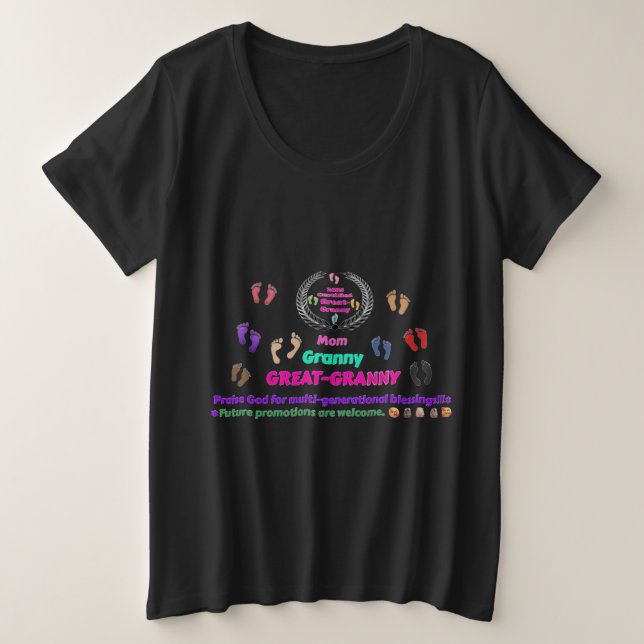 Camiseta 2025 Great-Granny Commemorative (Frente do Design)