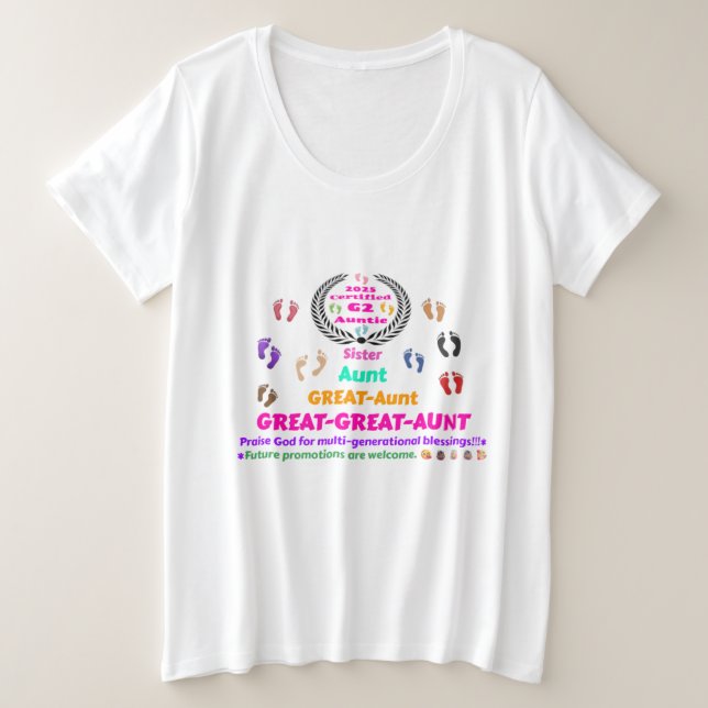 Camiseta 2025 Great-Great-Aunt (G2) Commemorative (Frente do Design)
