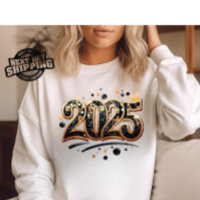 2025 Png, Design de sublimação, Brilhante Dourada