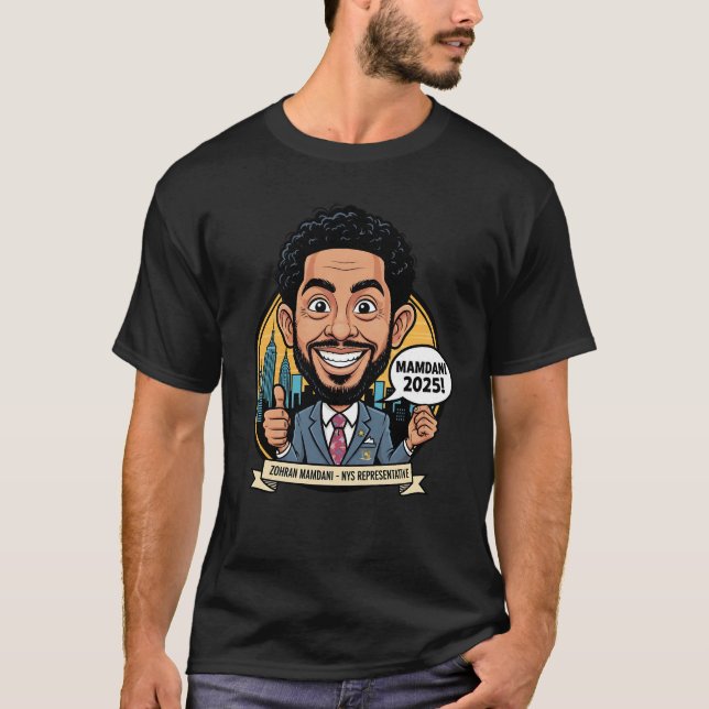 Camiseta 2025 Zohran Mamdani Nova York (Frente)