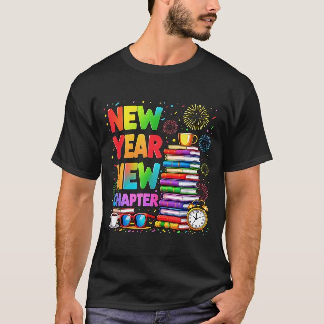 Camiseta 2026 Bookworm Funny Happy New Year Chapter Book Lo (Frente)