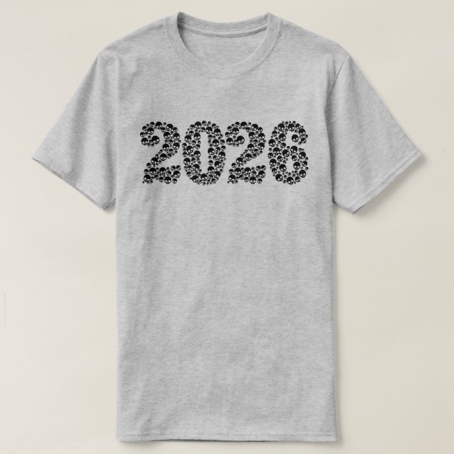 Camiseta 2026 Em Caveiras (Frente do Design)
