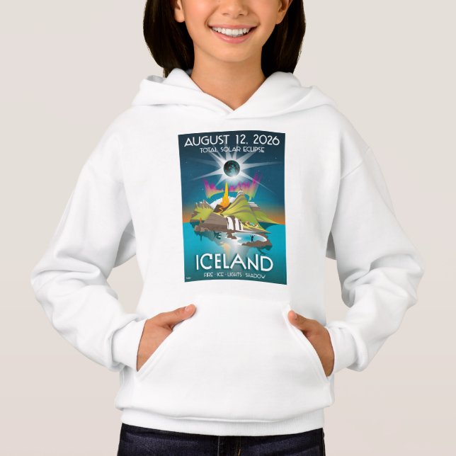 Camiseta 2026 Iceland eclipse - hoodie for kids (Frente)