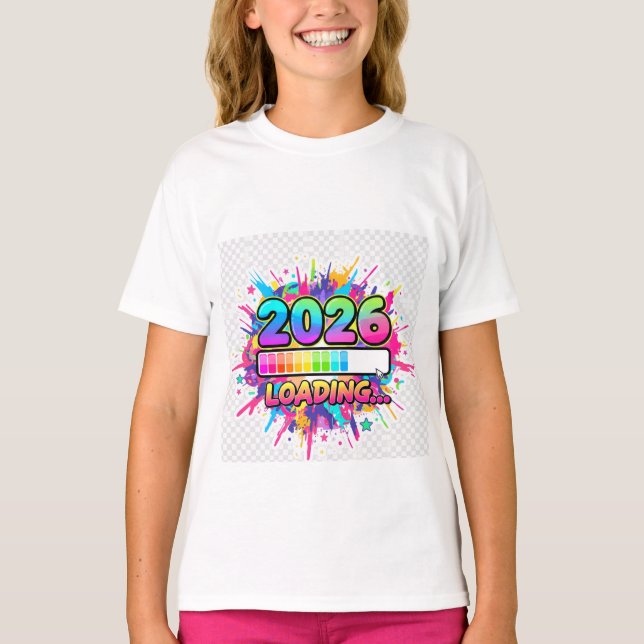 Camiseta 2026 Loading... Progress Bar Sticker (Frente)