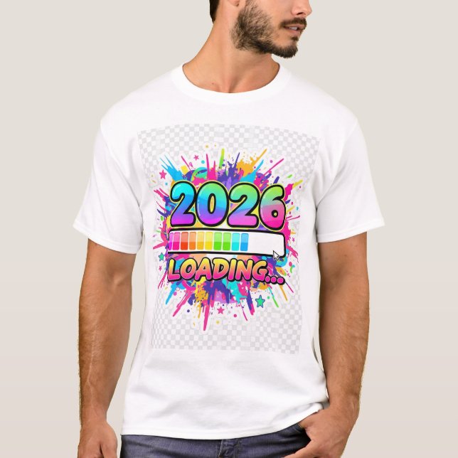 Camiseta 2026 Loading Progress Bar Sticker (Frente)