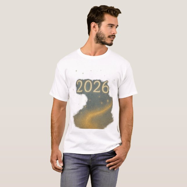 Camiseta 2026 Magic of New Beginnings Dreamy Golden Sky (Frente Completa)