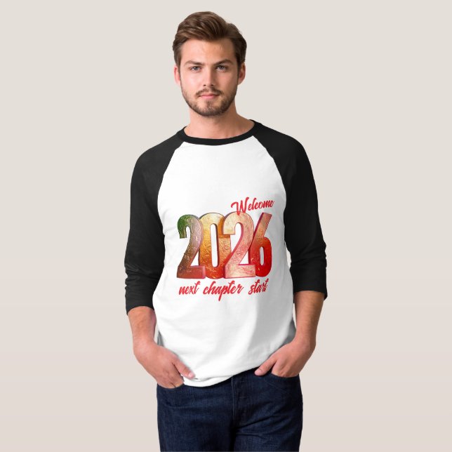 CAMISETA 2026 MENS BASIC 3/4 SLEEVE RAGLAN TSHIRT (Frente Completa)
