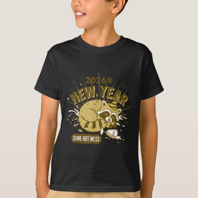 Camiseta 2026 New Year Same Hot Mess Celebration  (Frente)