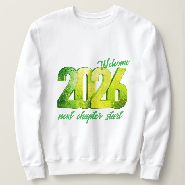 CAMISETA 2026 NEW YEAR WOMENS BASIC SWEATSHIRT (Frente do Design)