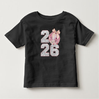 Camiseta 2026, new years kids shirt, holiday pink