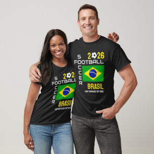 Camiseta 2026 QUALQUER ANO, BRASIL, BRASIL, Soccer Nome Per