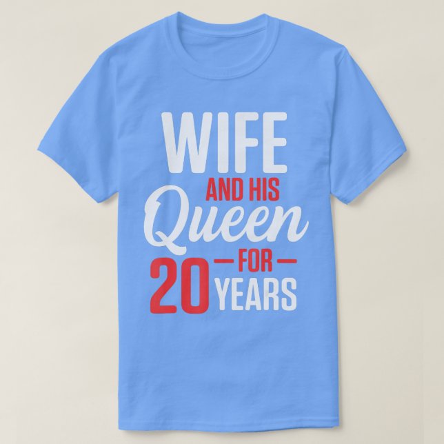 Camiseta 20 20 anos Casamento Aniversário Dama Husban (Frente do Design)
