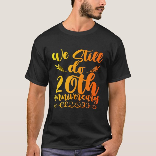 Camiseta 20 20 anos de casamento Aniversário Esposa do mari (Frente)