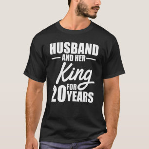 Camiseta 20 20 anos de casamento Aniversário Rei Marido Esp