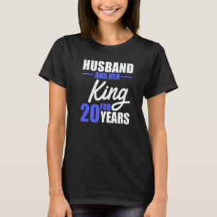 Camiseta 20 20 anos de casamento Aniversário Rei Marido Esp
