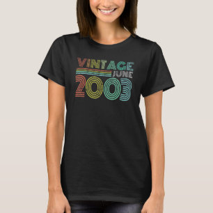 Camiseta 20 Aniversário De 2003 Vintage Junho De 20 Anos
