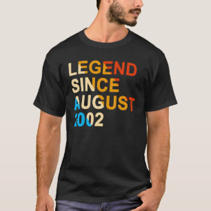 Camiseta 20 Aniversário De 20 Anos Legenda Desde 20 De Agos