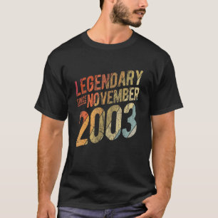 Camiseta 20 Aniversário Legendário Desde Novembro De 2003 2