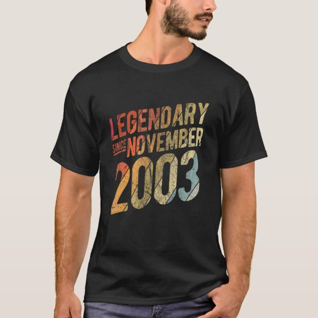 Camiseta 20 Aniversário Legendário Desde Novembro De 2003 2 (Frente)