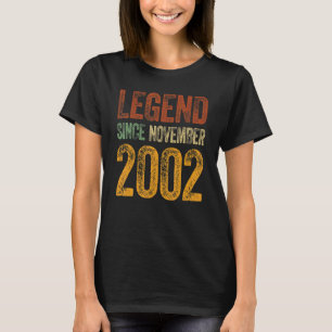 Camiseta 20 Aniversário Nascer Novembro 20 Anos Legenda Des