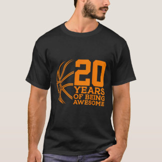 CAMISETA 20 ANOS DE ANIVERSÁRIO DE 20 BASQUETEBOL