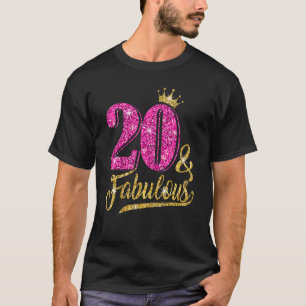 Camiseta 20 Anos De Idade, 20 E Fabuloso 20, Cro Rosa De An