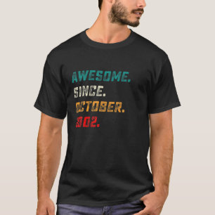 Camiseta 20 Anos De Idade Incrível Desde Outubro De 2002 20