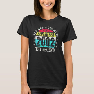 Camiseta 20 Anos de Idade O Homem Mito Lenda Setembro 2002