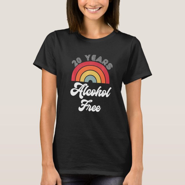 Camiseta 20 anos de Sobriedade Sem Álcool Sobriedade Sem Ál (Frente)