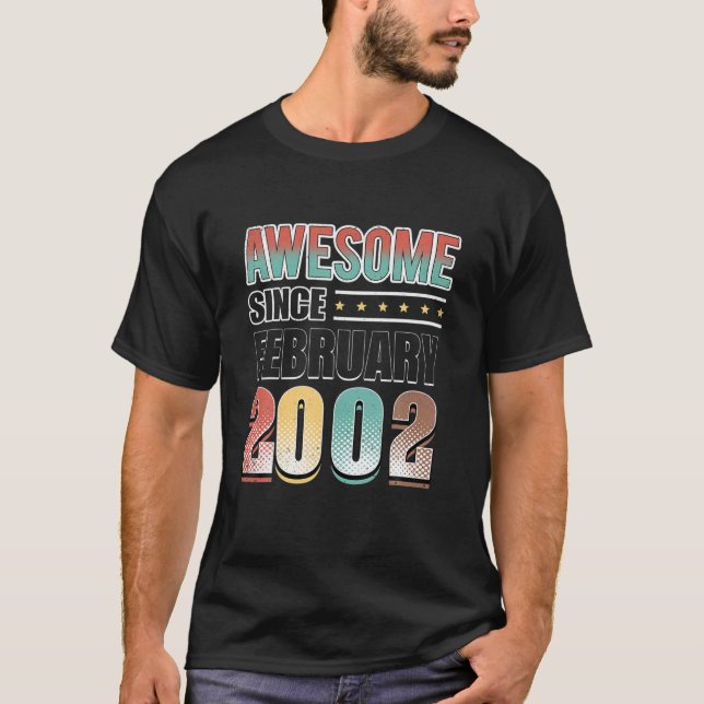 Camiseta 20 Bday Decoration 20 Birthday Incrível Desde Feb (Frente)