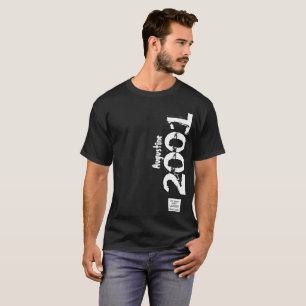 Camiseta 20 Birthday 2001 Nome Legendas Vintage Em Destaque