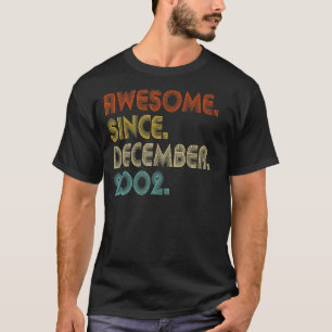 Camiseta 20 Birthday, 20 Anos, Incrível Desde Dezembro