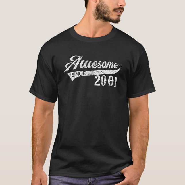 Camiseta 20 Birthday Gift - Incrível desde 2001 Tee (Frente)