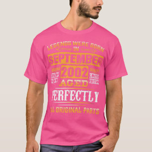 Camiseta 20 Birthday Tee Legends Nascer Em Setembro De 2002