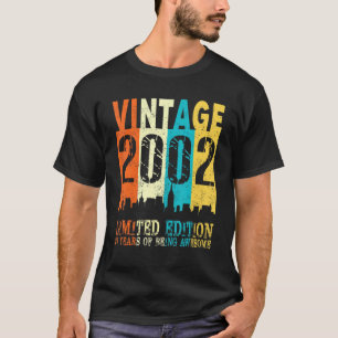 Camiseta 20 Birthday Vintage 2002 20 Anos