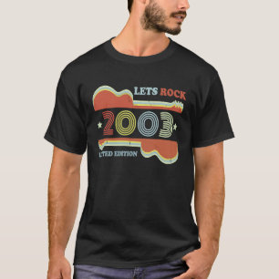 Camiseta 20 Birthday Vintage Guitar Retro Deixa Rock 2003