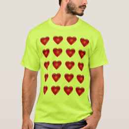 Camiseta 20 Corações em Segurança Verde Amarelo