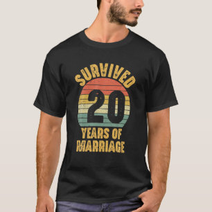 Camiseta 20 de 20 anos de casamento Casal de marido
