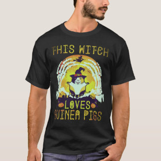 Camiseta 20 Essa Bruxa Ama Porquinhos Da Índia No Halloween
