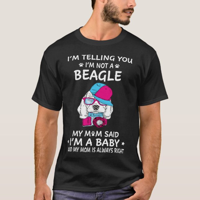 Camiseta 20. Estou a dizer-te que não sou um Beagle (Frente)