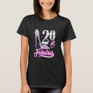 Camiseta 20 & Fabuloso Aniversário de 20 anos Rosa Diverti