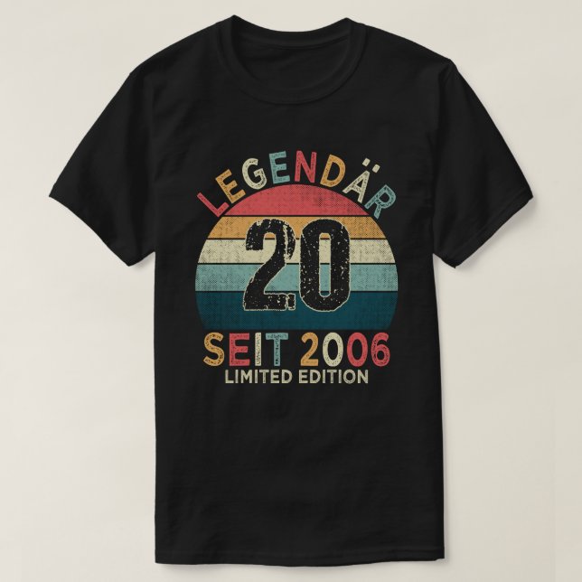 Camiseta 20. Geburtstag Legendär Seit 2006 Jahrgang (Frente do Design)