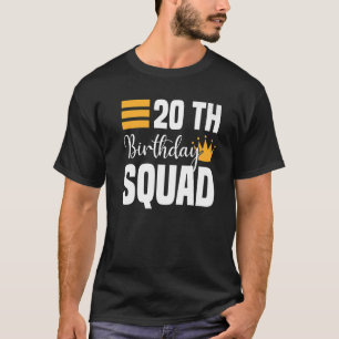 Camiseta 20 Happy Birthday Squad Party Bday Family Group