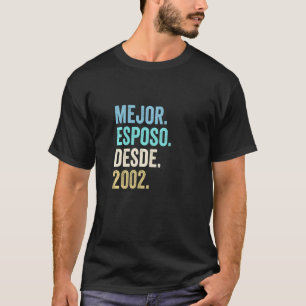 Camiseta 20 Mejor Esposo Desde 2002 Aniversário 2