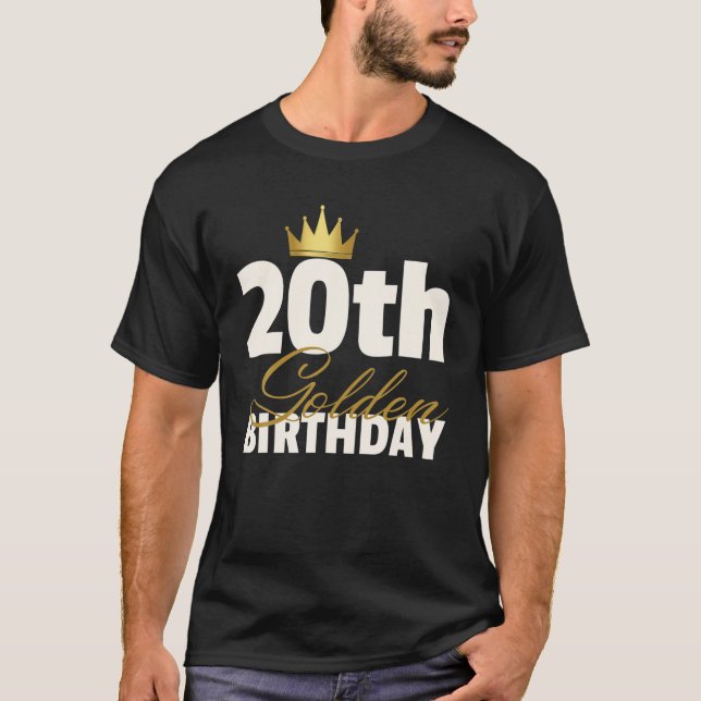 Camiseta 20 Ouro Coroa de Aniversário (Frente)