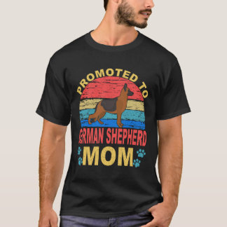 Camiseta 20 Promovido a Mãe de Pastor Alemão Pastor Alemão