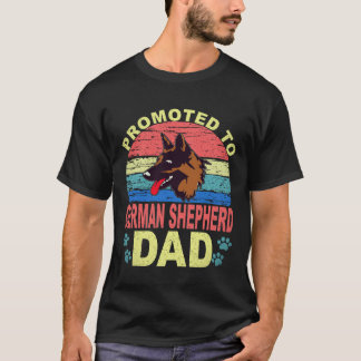 Camiseta 20 Promovido a Pai de Pastor Alemão Pastor Alemão