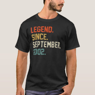 Camiseta 20 Years Old Legend Since September 2002 20th Bir