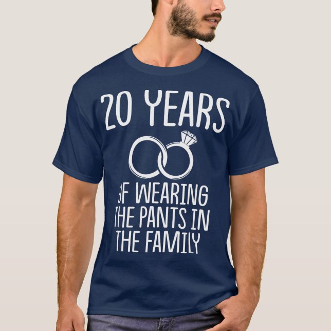 Camiseta 20th 20 year Wedding Anniversary Gift Pants Wife (Frente)